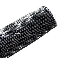 HellermannTyton 170-03091 Expandable Braided Sleeving, Expandable, Flame Retardant, 0.5" Dia, PET, Black, 500 ft/bulk reel