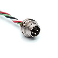 Amphenol Tuchel CA0911G114005 Sensor Cables / Actuator Cables M16 4 Position Male Receptacle, 18AWG, UL1569 300V, Front Mounted, 0.5 Meter