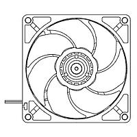 Sanyo Denki 9GA0924H402 Axial DC Axial Fan, 92x92x25mm, 24VDC, High Performance, Low Power