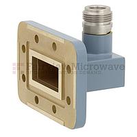 Fairview FMWCA1013 WR-112 WR-112 to N Female Waveguide to Coax Adapter CPR-112G Grooved Flange With 7.05 GHz to 10 GHz Frequency Range For H Band