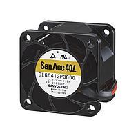 Sanyo Denki 9LG0412P3G001 Axial Axial, 40x40x28mm, 12VDC, 7.15"H2O, Ribless, Long Life 180Khr, 4xWire, Tach/PWM