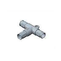 Amphenol LTW BA-080808-MMM-TL001 Standard Circular Connector Ceres, T Adaptor, Plastic, 5A, 08 pins, 2 Points Lock, (End 1) Male Male, (End 2) Male Male, (End 3) Male Male, IP66