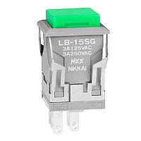 NKK Switches LB15SGW01-F Pushbutton Switches SPDT ON(ON)