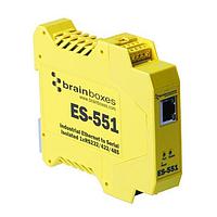 Brainboxes ES-551 Serial Device Servers Industrial Ethernet Isolated 1xRS232/422/485