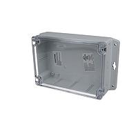 Bud Industries PN-1324-CMB Electrical Enclosures IP65 NEMA 4X Box with Clear Cover and Mounting Brackets (6.7 X 4.8 X 2.2 In)