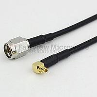 Fairview FMC0219174 SMA Male to RA MMCX Plug Cable RG-174 Coax