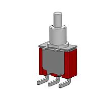 Dailywell 7MS7P1B20M6QES Pushbutton Switches Snap-Acting Pushbutton SPDT switch on-mom right angle pc thru-hole