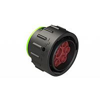 Amphenol SINE Systems AHDP06-24-07PN-SRA Connectors Size 24 plug, 7 positions, pin, reverse arrangement, normal seal, smooth ring adapter