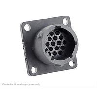 Eaton Souriau-Sunbank UTSX01419PY Receptacles Square flange receptacle, without backshell, for 19 male contacts, IP68/69K, keying Y