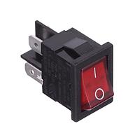 Bulgin H8553VBBR3-551W Miniature Rocker Switch DPST Mini Rocker Sw. Lit 230V Red