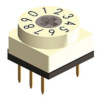 Diptronics RBH2-10RBVB Rotary Switches THRU-HOLE 3X2 TERM 10 STEP FLAT HD ACT