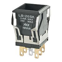 NKK Switches LB26SKG01-CF-B Pushbutton Switches STD SIZE PUSHBUTTON ILLUMINATED/SNAP-IN