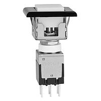 NKK Switches EB2061P-B-J21A Light Touch Switches ON(ON) WHITE CAP BLK BEZEL SNAP-IN 3A PC