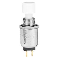 NKK Switches FB15ANEP4-FB Pushbutton Switches SPST OFF-(ON) .4VA .201 WHT CAP TUR/PC