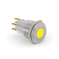 Alcoswitch - TE Connectivity 7-2213765-0 Pushbutton Switches AV19 DPL 0.4VA SPOT LED YELLOW 12V