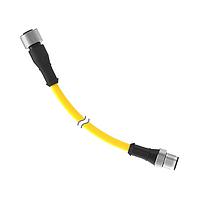 Banner Engineering DEE2R-822D Sensor Cables / Actuator Cables Cordset: Double Ended M12; 8-pin Straight Female; 8-pin Straight Male; 6.71 m 8x22 Yellow PVC Jacket; Nickel-Plated Brass Coupling Nuts