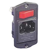 Bulgin BVA01/Z0000/02 IEC Fused Inlets FUSED INLET SP SW RED PWR MODULE