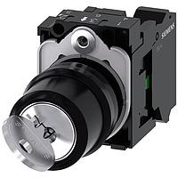 SIEMENS 3SU11004BF113BA0 Keylock Switches KEY SW, 2POS, MTND, KEY REMOVAL IN ALL