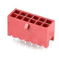 Molex 224246-1021 PCB Receptacle Versa Color Vert Header Thru Hole  Dual Row 10 Ckts  (Au) GloWire Red Tray