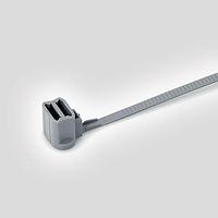 HellermannTyton 157-00151 Cable Tie Mounts 1-Piece Cable Tie/Oval Stud Mount, Designed for 5.0 - 6.0 mm stud, 6.0" Long, PA66HS, Gray,