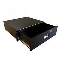 Hammond Manufacturing RDRW1900516BK1 Storage Drawer Lock Storage Drawer 3U x 16" Depth