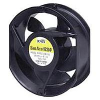 Sanyo Denki 9WE5748K5D01 Axial Fan, 172x150x51mm Round/Sidecut, 48VDC, Splash Proof, Ribless, Lock Sensor, IP68