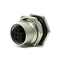 Amphenol LTW M12A-04PFFS-SF8002 Sensor Cables / Actuator Cables M12 Circular Metric Connector, A Code, Metal, 4A, 04 pins, Female Connector, Female Contact, Hexagonal, M16*1.5, Screw Thread, Solder, Receptacle, Front Fastened, Panel Thickness 4.5, IP68 / IP69K