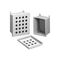 Hammond Manufacturing PJ1084P9 Pushbutton Enclosures N4X Wallmount Encl - 10.14 x 8.26 x 4.13 - Fiberglass