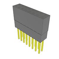 Samtec ESQ-108-24-G-D Sockets Elevated Socket Strip, 0.100" Pitch