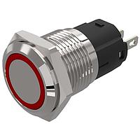 EAO 82-4551.0113 Anti-Vandal 82-4551.0113.indicator.-.16 mm.aluminium natural.flush/flat.ring.red.12 V.soldering terminal