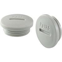 BOPLA 52010300 Cable Glands, Strain Reliefs & Cord Grips PLUG, BLIND, PG 13.5, IP 54, POLYAMIDE, LIGHT GRAY, BL 13.5