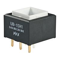 NKK Switches UB15SKG035D Pushbutton Switches SQ SPDT ON(ON) AMBER LED PC BODY ONLY