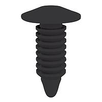 Essentra Components 27RT2811000 Push-In Pawl Lock, .281 Hole, .084-.500 Panel Thk