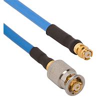 Amphenol SV Microwave FQSMP-085-FSSMP-180 RF Cable Assemblies SMP F QB to SMP Straight F 18"Cable