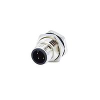 NorComp 860-L03-113R004 Connectors IP67 Male M12 Panel Mount 3 Position Straight Dip Solder