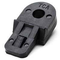 HellermannTyton LTM2500C2 Cable Tie Mounts Lashing Tie Mount, 0.73 x 1.5", 0.25" Screw, PA66HS, Black, 100/pkg