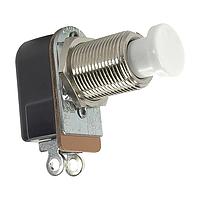 Carling Technologies P27F-BL Standard Switches 1-pole, OFF - (ON), 3A/6A/ 3/4A 250VAC/125VAC/125VAC not HP rated, Non-Illuminated Black Pushbutton Pushbutton Switch with Wire Leads