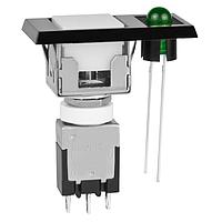 NKK Switches EB2065-B-J22AF Light Touch Switches SPDT ON-ON GREEN LED