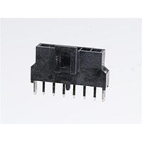 Molex 105311-1306 Shrouded NanoFit Hdr Vrt 6Ckt SR SldrClip Blk 30Au