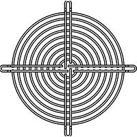 Sanyo Denki 109-1139 Guard 136mm Fan Finger Guard, Impeller Side/Nameplate Side, Silver