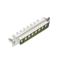 HARTING 09694009106 Mixed Contact D-Sub Connectors D-Sub 8W8 male straight, 40Amps, PLS4, board locks, 4-40 threading