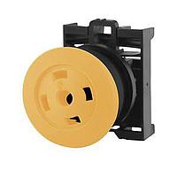 Eaton M22S-DP-Y-X Pushbutton Operators MOM MUSHROOM PB YEL BUTTONLESS