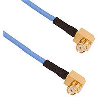 Amphenol SV Microwave 7012-0802 RF Cable Assemblies SMP F R/A - 2.92mm M C/A for .047 OAL 6"
