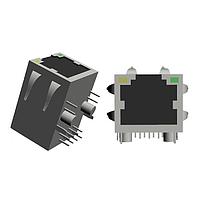 Abracon ARJE-0041 Magnetic Jack RJ45 10/100 Base-TX 1x1 Right Angle N/A Through Hole