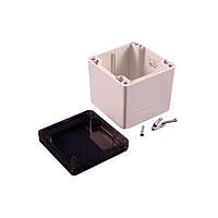 Hammond Manufacturing 1554EE2GYSL Enclosures General Enclosure - Grey/Smoke Lid - 3.5 x 3.5 x 3.5in - Polycarbonate - N4X