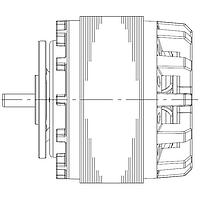 ebm-papst M4E068-DF01-01 Fan Motor AC Motor, 230VAC, 1300/1450RPM, 100/132Win, 50/67Wout, 0.44/0.58A, E-Motor