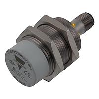 Carlo Gavazzi ICB30S30N22PCM1 Proximity Sensors Inductive proximity sensor, M30 Nickel-Plated Brass, M12 plug, Sn 22mm, Non-flush mount, Short body, PNP NC output, Supply voltage 10-36Vdc, Max output current 200 mA, Max switching frequency 1 kHz, Operating temperature -25C - +70C, IP67