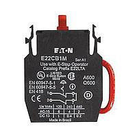 Eaton E22CB1 1 NC 1NC Cont blck-USE W/TRIGGER-ACTION ESTOP