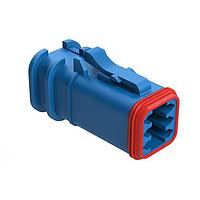 Amphenol SINE Systems AT06-6S-OMBLU Connectors 6 Pin Overmold Plug Socket, BLUE