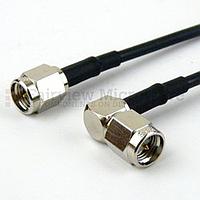 Fairview FMC0204174 SMA Male to RA SMA Male Cable RG-174 Coax